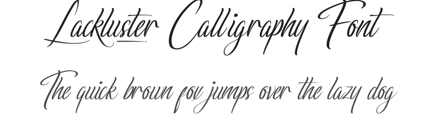 Lackluster Calligraphy Font by RaisProject — Script Handwritten Font