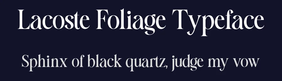 Lacoste Foliage Typeface by gatype — Display Font — thumbnail 2