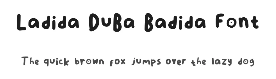 Ladida DuBa Badida Font by oreovocado — Script Handwritten Font