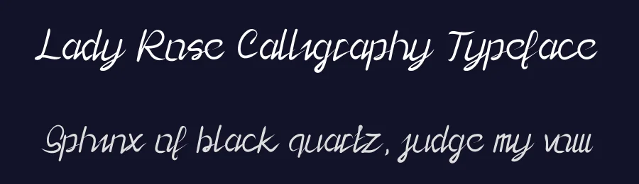 Lady Rose Calligraphy Typeface by WNGSTD — Script Handwritten Font — thumbnail 2
