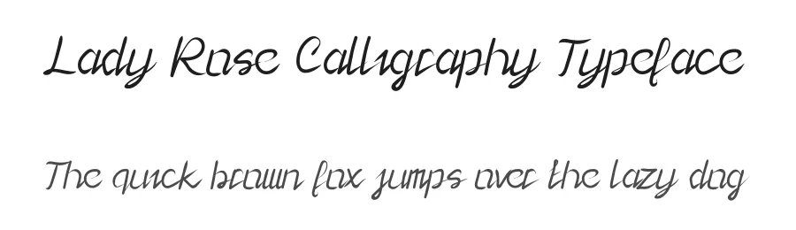 Lady Rose Calligraphy Typeface by WNGSTD — Script Handwritten Font