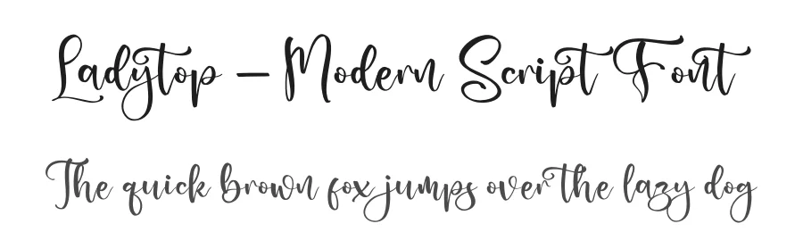 Ladytop – Modern Script Font by glorytype — Script Handwritten Font