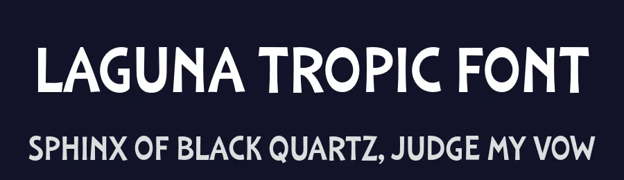 Laguna Tropic Font by Edignwn Type — Display Font — thumbnail 2