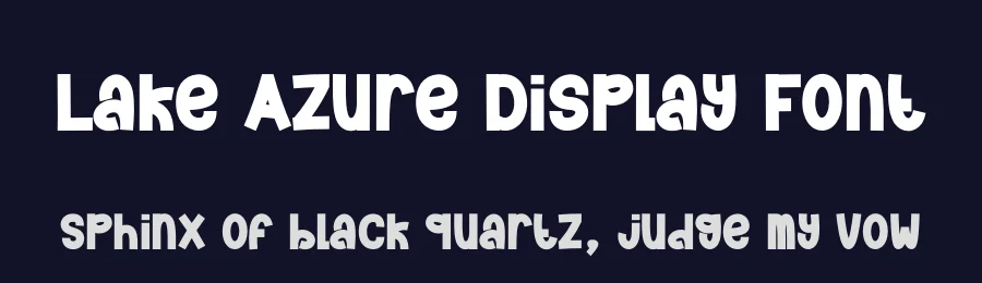 Lake Azure Display Font by creativeletter — Display Font — thumbnail 2