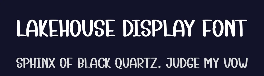 Lakehouse Display Font by creativeletter — Display Font — thumbnail 2