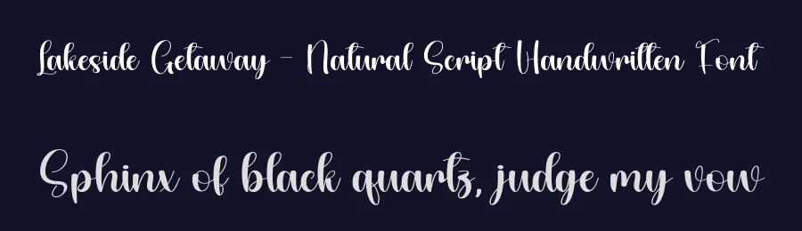 Lakeside Getaway – Natural Script Handwritten Font by andikastudio — Script Handwritten Font — thumbnail 2