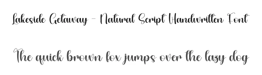 Lakeside Getaway – Natural Script Handwritten Font by andikastudio — Script Handwritten Font