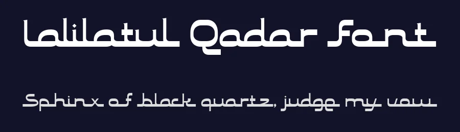 Lalilatul Qadar Font by Pekotype — Display Font — thumbnail 2