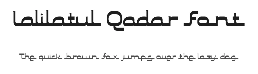 Lalilatul Qadar Font by Pekotype — Display Font