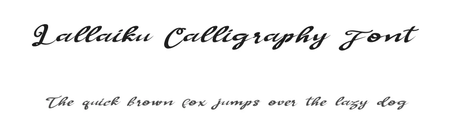 Lallaiku Calligraphy Font by andikastudio — Script Handwritten Font