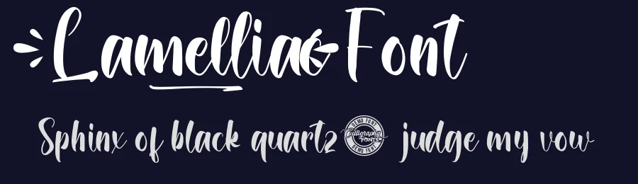 Lamelliac Font by CalligraphyFonts.net — Script Handwritten Font — thumbnail 2