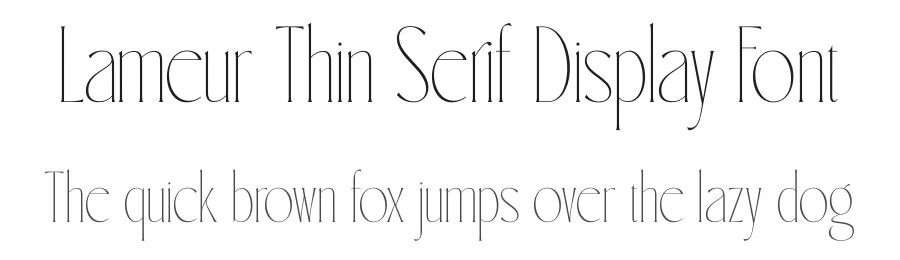Lameur Thin Serif Display Font by hishand studio — Display Font