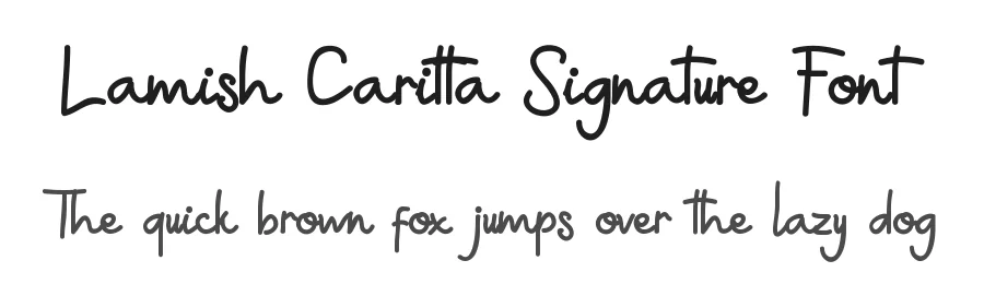Lamish Caritta Signature Font by edricstudio — Script Handwritten Font
