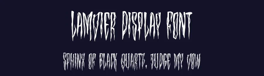 Lamvier Display Font by Horror Font — Display Font — thumbnail 2