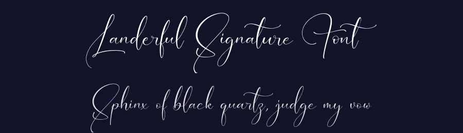 Landerful Signature Font by letterfabric — Script Handwritten Font — thumbnail 2