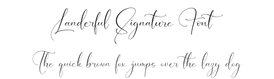 Landerful Signature Font by letterfabric — Script Handwritten Font
