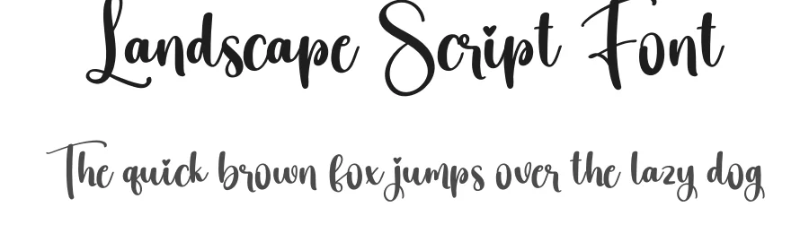 Landscape Script Font by creativeletter — Script Handwritten Font