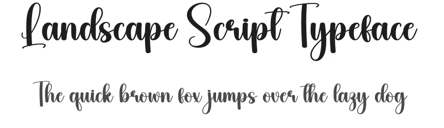Landscape Script Typeface by andikastudio — Script Handwritten Font