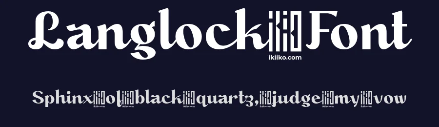 Langlock Font by ikiiko type — Display Font — thumbnail 2