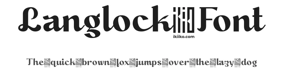Langlock Font by ikiiko type — Display Font