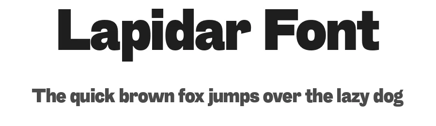 Lapidar Font by Character Type — Sans Serif Font