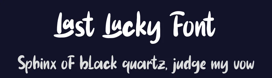 Last Lucky Font by Wildan Type — Display Font — thumbnail 2