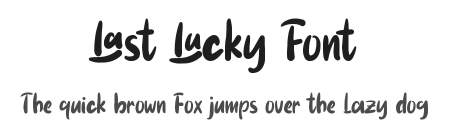 Last Lucky Font by Wildan Type — Display Font