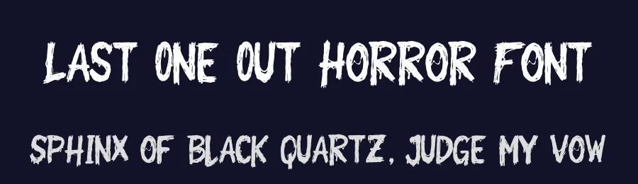 Last One Out Horror Font by Gracetypestudio — Display Font — thumbnail 2