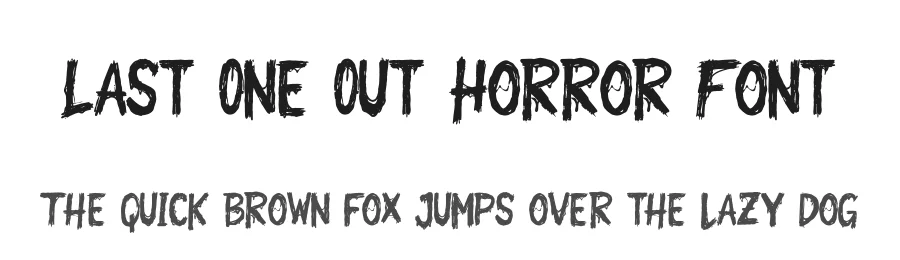 Last One Out Horror Font by Gracetypestudio — Display Font