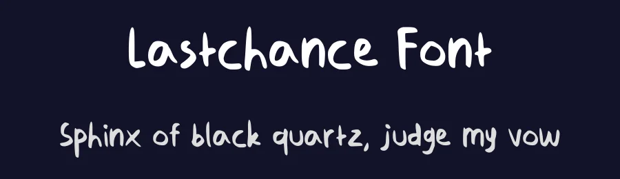 Lastchance Font by oreovocado — Script Handwritten Font — thumbnail 2