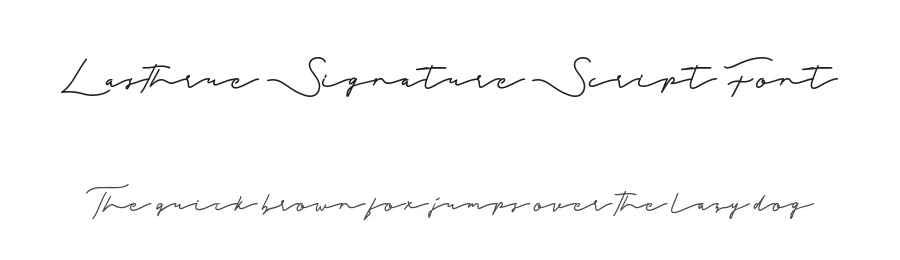 Lasthrue Signature Script Font by GlyphStyle — Script Handwritten Font