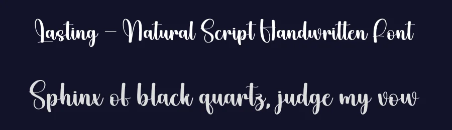 Lasting – Natural Script Handwritten Font by creativeletter — Script Handwritten Font — thumbnail 2