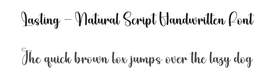 Lasting – Natural Script Handwritten Font by creativeletter — Script Handwritten Font