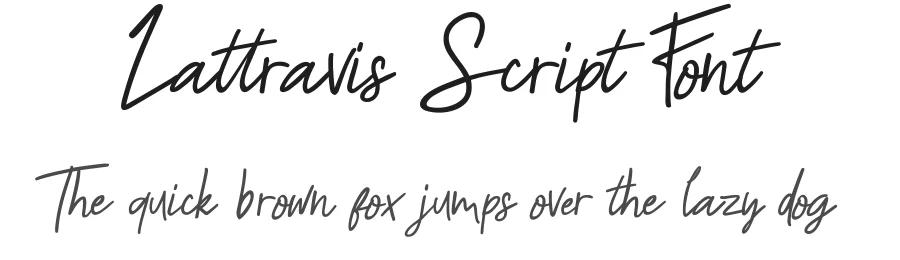 Lattravis Script Font by 178-MC — Script Handwritten Font