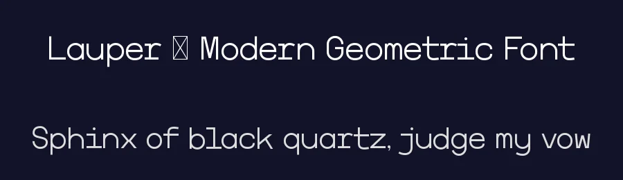 Lauper – Modern Geometric Font by Rautan Studio — Serif Font — thumbnail 2