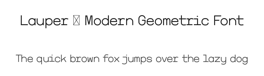 Lauper – Modern Geometric Font by Rautan Studio — Serif Font
