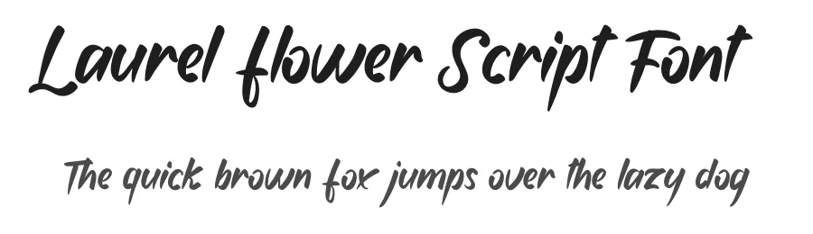 Laurel flower Script Font by andikastudio — Script Handwritten Font