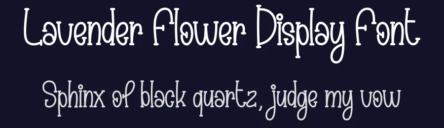 Lavender Flower Display Font by creativeletter — Display Font — thumbnail 2