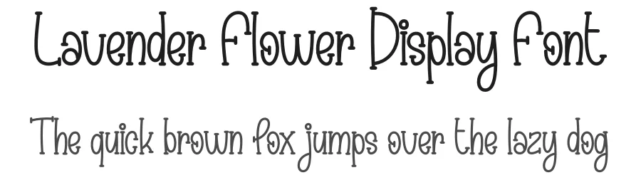 Lavender Flower Display Font by creativeletter — Display Font