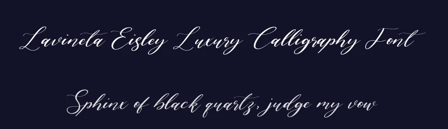 Lavineta Eisley Luxury Calligraphy Font by balpirick — Script Handwritten Font — thumbnail 2