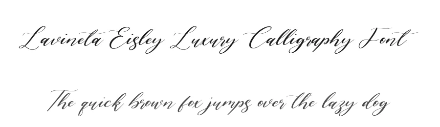 Lavineta Eisley Luxury Calligraphy Font by balpirick — Script Handwritten Font
