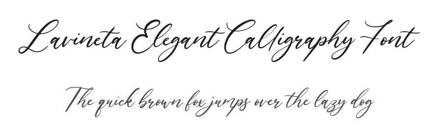 Lavineta Elegant Calligraphy Font by balpirick — Script Handwritten Font