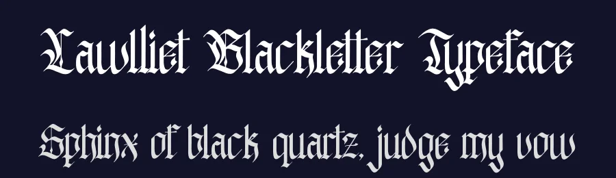 Lawlliet Blackletter Typeface by Denustudios — Blackletter Font — thumbnail 2