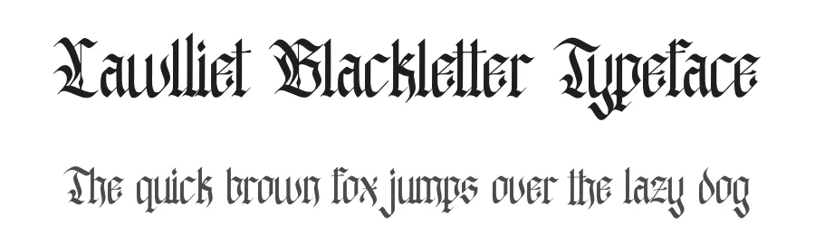 Lawlliet Blackletter Typeface by Denustudios — Blackletter Font