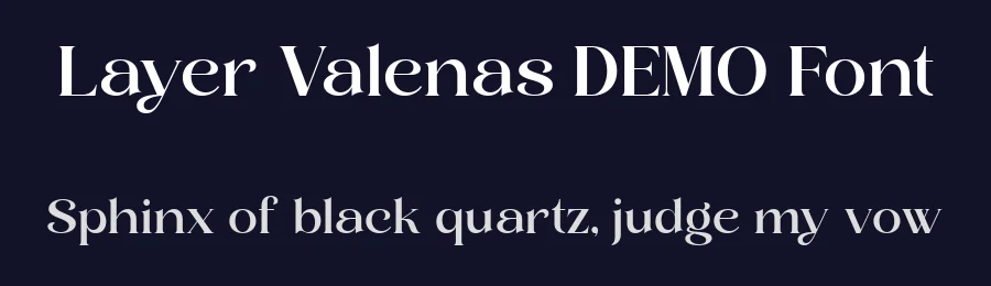 Layer Valenas DEMO Font by Say Studio — Display Font — thumbnail 2