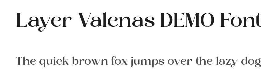 Layer Valenas DEMO Font by Say Studio — Display Font