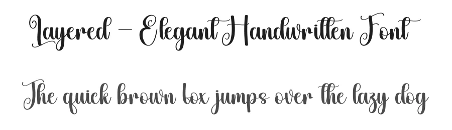 Layered – Elegant Handwritten Font by creativeletter — Script Handwritten Font