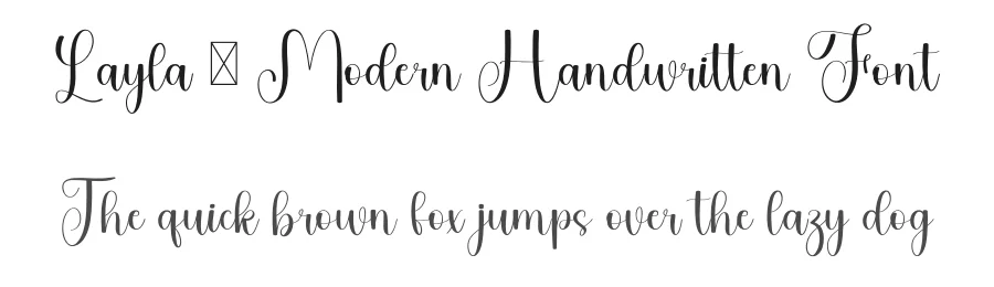 Layla – Modern Handwritten Font by freshtypeink — Script Handwritten Font
