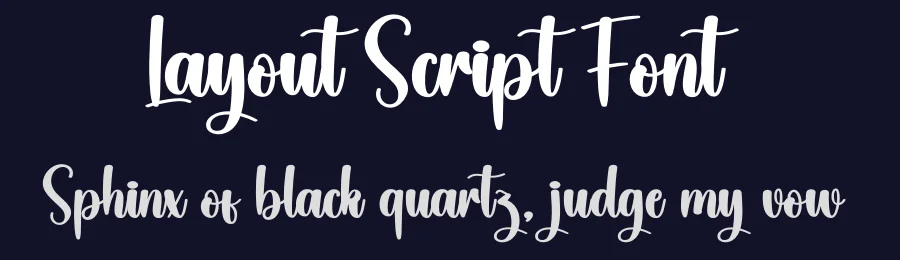 Layout Script Font by creativeletter — Script Handwritten Font — thumbnail 2