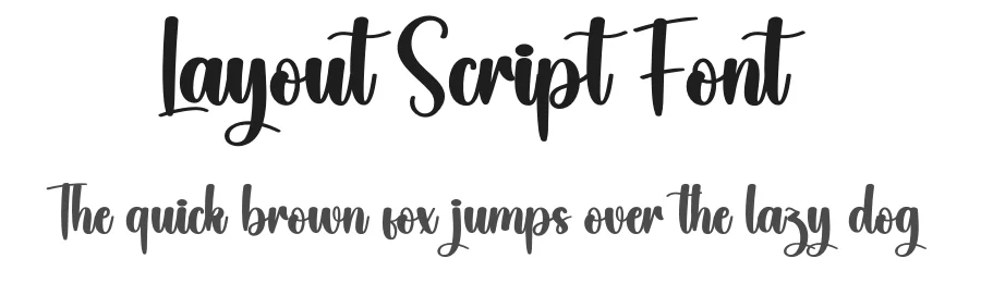 Layout Script Font by creativeletter — Script Handwritten Font